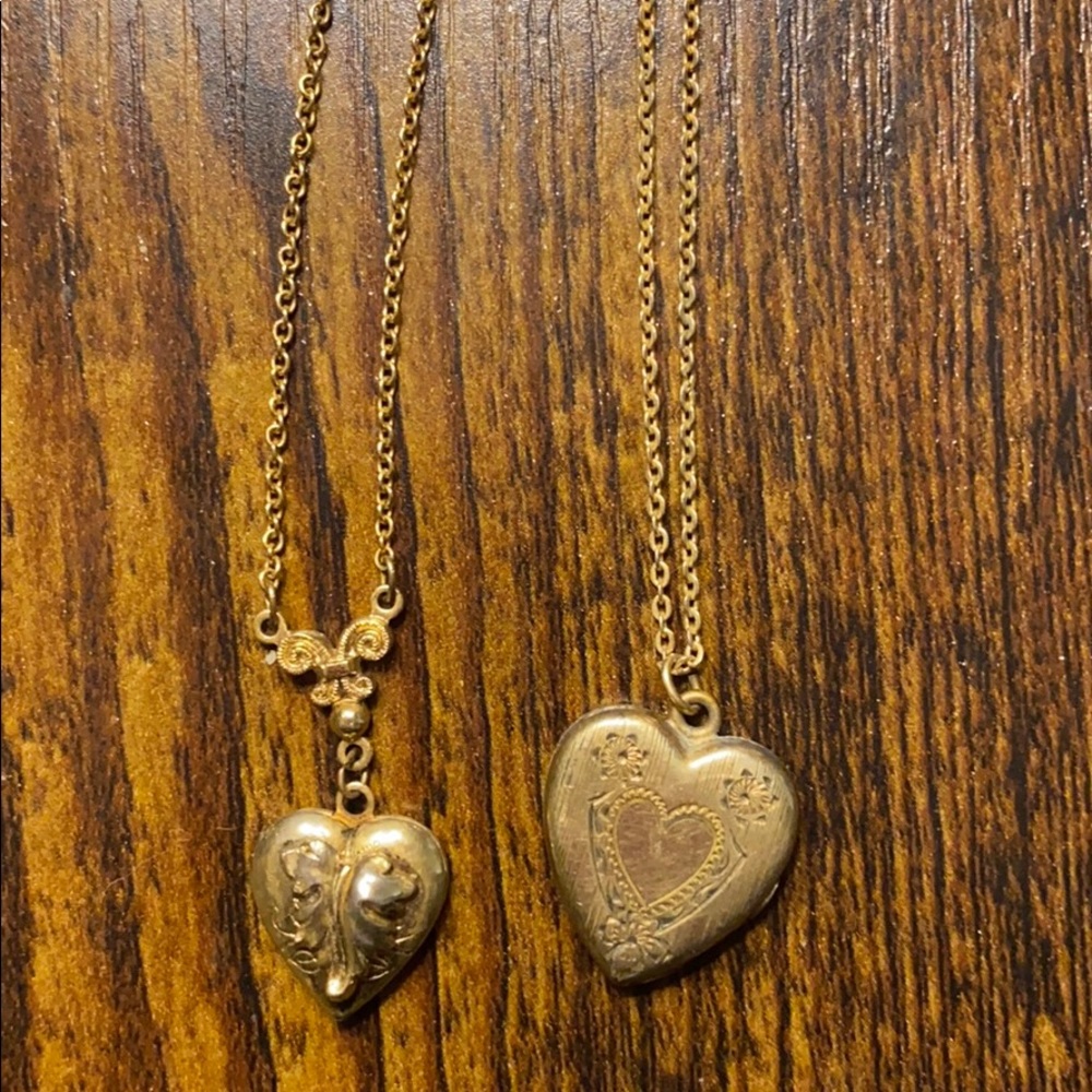 VINTAGE ❤️ heart ❤️ locked necklaces